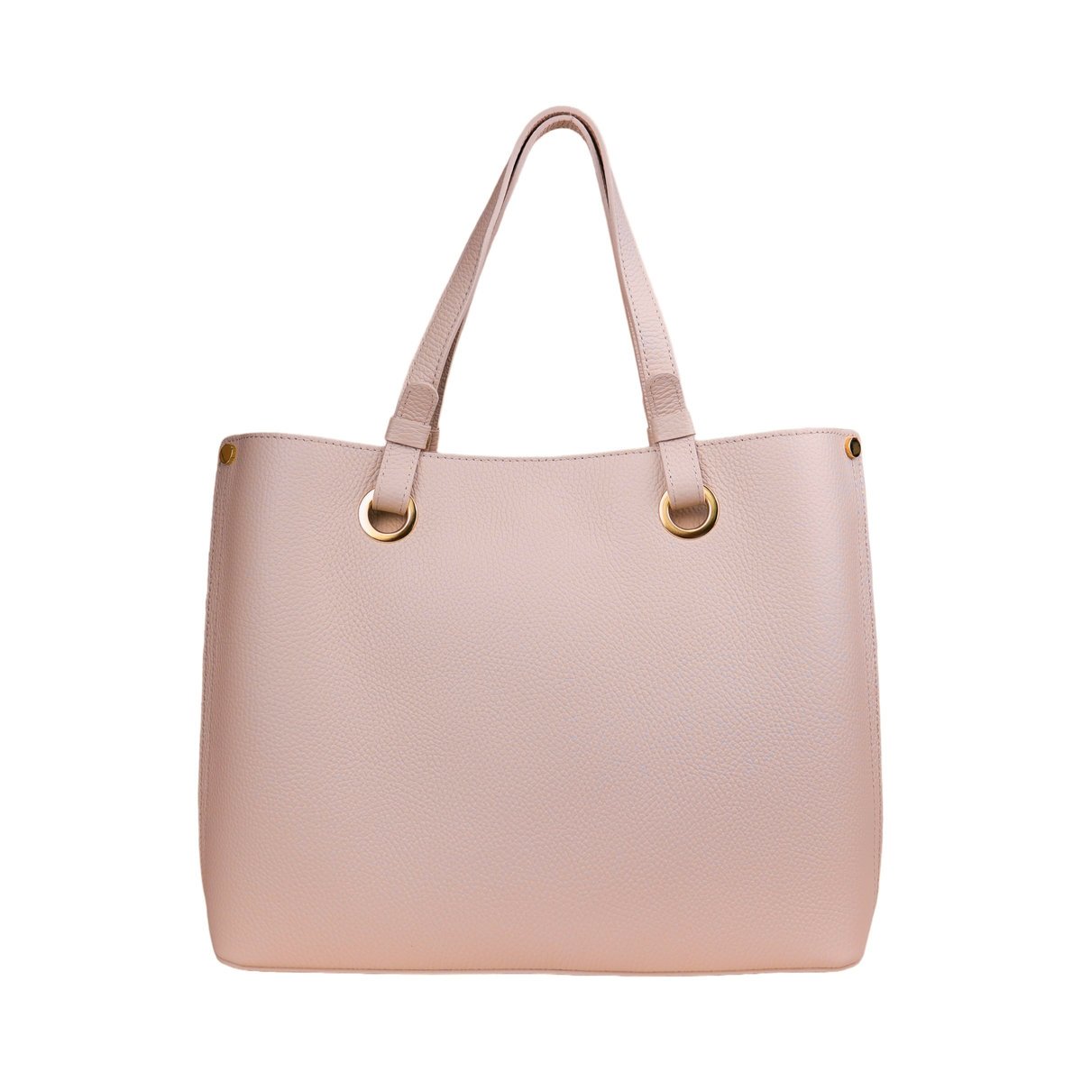 Torebka Damska Shopper, skóra Cheril Pudrowy