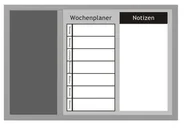 Tablice i flipcharty - Tablica na notatki WOCHENPLANER 3 w 1 60x40 cm ZELLER B003ESJUVA - miniaturka - grafika 1