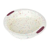 Formy do ciast - SILIKONOWA FORMA OKRĄGŁA Z USZTYWNIENIEM FELICE, KREMOWA - miniaturka - grafika 1