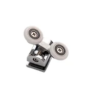 Akcesoria do armatury i ceramiki - Leziter Podwójna metalowa rolka do kabiny prysznicowej (G-30DM) - miniaturka - grafika 1