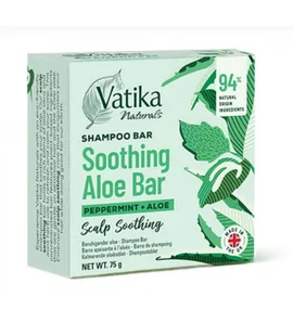 Vatika Dabur, Szampon W Kostce Kojący Skórę Głowy Z Miętą Pieprzową I Aloesem, 75g - Szampony do włosów - miniaturka - grafika 1