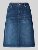 Spódnice - Dopasowany krój spódnica jeansowa z czystej bawełny - miniaturka - grafika 1