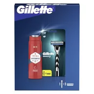 Maszynki do golenia i wkłady - Gillette Mach3 zestaw maszynka do golenia 1 sztuka + wymienna głowica 1 sztuka + żel pod prysznic i szampon Old Spice Whitewater 3in1 250 ml M - miniaturka - grafika 1