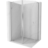 Kabiny prysznicowe - Mexen Mist L kabina prysznicowa pięciokątna asymetryczna uchylna 90 x 80 cm, transparent, chrom - 8A8L-090-080-01-00 - miniaturka - grafika 1