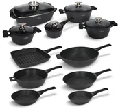 Zestawy garnków i patelni - Zestaw garnków i patelni 16 el. Black Stone Zwieger - miniaturka - grafika 1