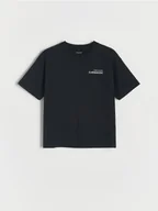 Koszulki dla chłopców - Reserved - T-shirt z nadrukiem - czarny - miniaturka - grafika 1