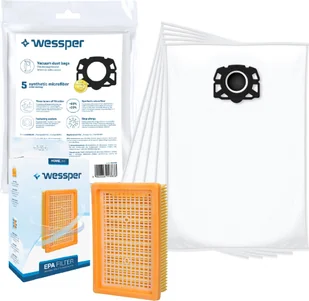 5x Worek foliowy Wessper + filtr do odkurzaczy Karcher - zamiennik 2.863-006.0, 2.863-005.0 - Filtry do odkurzaczy - miniaturka - grafika 1