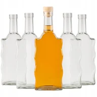 Domowy wyrób alkoholu - 5x BUTELKA FALA 500 ml NA NALEWKI WINO BIMBER WÓDKĘ SOKI LIKIERY Z KORKIEM - miniaturka - grafika 1