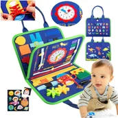 Zabawki sensoryczne - TABLICA MANIPULACYJNA SENSORYCZNA MONTESSORI CLOCK - miniaturka - grafika 1