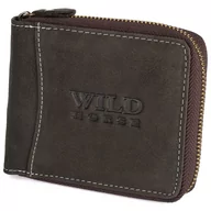 Portfele - Męski portfel skórzany  Wild Horse 09 brązowy z przeszyciami RATY 0% | PayPo | GRATIS WYSYŁKA | ZWROT DO 100 DNI - miniaturka - grafika 1