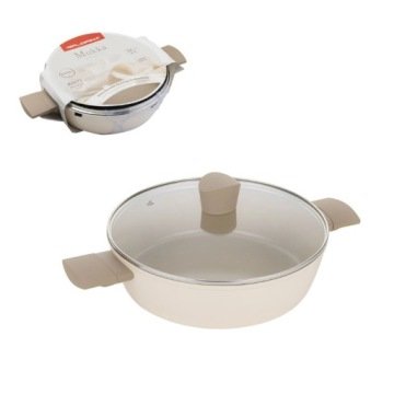 Florina Patelnia głęboka aluminiowa Mokka 24 cm 2,4L