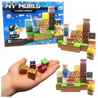 Klocki - KLOCKI MAGNETYCZNE KONSTRUKCYJNE MINECRAFT MOCNE ZESTAW 32 el + 2 FIGURKI - miniaturka - grafika 1