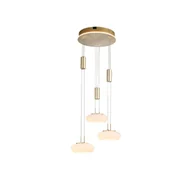 Lampy sufitowe - Paul Neuhaus Smart hanglamp messing 3-lichts met afstandsbediening - Loena - miniaturka - grafika 1