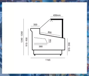 Lada chłodnicza WCh-8/1  1330 CARMEN DYNAMICZNA - Szafy i witryny chłodnicze - miniaturka - grafika 4