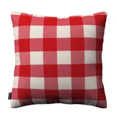 Poszewki na poduszki - Dekoria Poszewka Kinga na poduszkę czerwono biała krata 5,5x5,5cm) 60 × 60 cm Quadro 105-136-18 - miniaturka - grafika 1