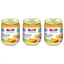 Hipp Jabłka i mango z twarożkiem po 6. miesiącu zestaw 3 x 160 g Bio - Desery dla dzieci - miniaturka - grafika 1