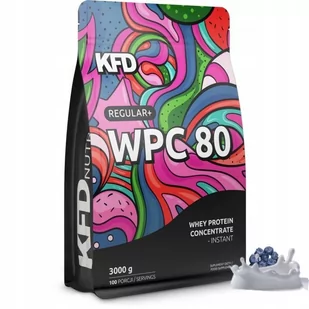 Białko Kfd Regular+ Wpc 80 3000G  Jogurtowo - Jagodowy - Odżywki białkowe - miniaturka - grafika 1