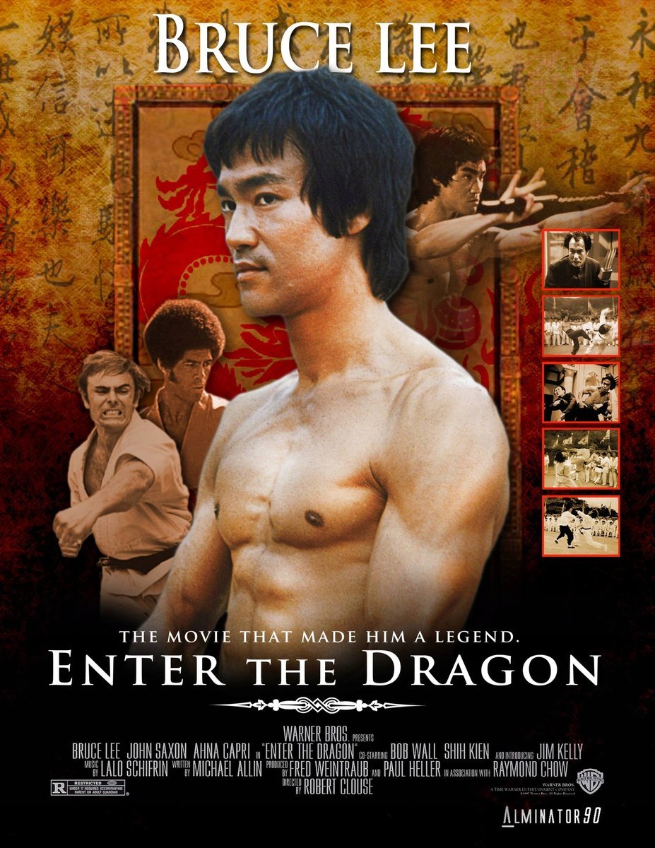 PODKŁADKA POD MYSZ Nadruk 22x18 cm Bruce Lee Wejście smoka 1973 Prezent