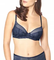 Biustonosze - Triumph biustonosz miękki granatowy Sexy Angel Spotlight W02 rozmiar 75C - miniaturka - grafika 1