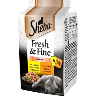 Sheba Mini drobiowe dania w sosie 6x50g - Mokra karma dla kotów - miniaturka - grafika 1