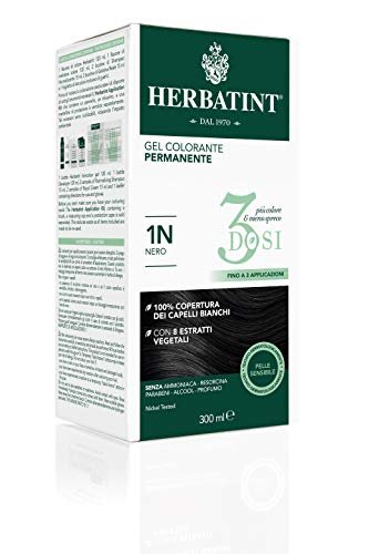 Herbatint Trwały żel kolorowy 3 puszki - 1N czarny 300 ml