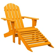 Fotele i krzesła ogrodowe - vidaXL Krzesło ogrodowe Adirondack z podnóżkiem, jodłowe, pomarańczowe! 315868 - miniaturka - grafika 1