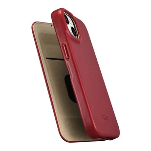 iCarer CE Oil Wax Premium Leather Folio Case skórzane etui iPhone 14 Plus z klapką magnetyczne MagSafe czerwony (AKI14220707-RD) - Etui i futerały do telefonów - miniaturka - grafika 10