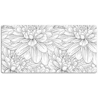 Podkładki na biurko - Duża podkładka na biurko Szkicowane kwiaty 120x60cm, Dywanomat - miniaturka - grafika 1