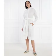 Sukienki - POLO RALPH LAUREN Lniana sukienka z paskiem LS KGSLY - miniaturka - grafika 1