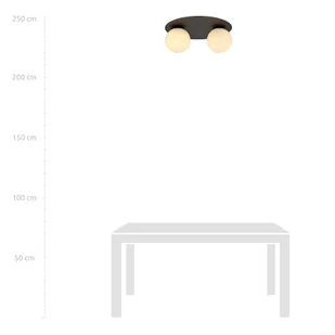 Emibig Solar lampa sufitowa 2-punktowa czarna/biała 1127/2 1127/2 - Lampy sufitowe - miniaturka - grafika 6