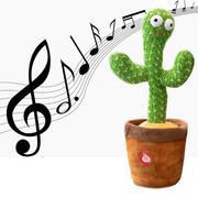 Zabawki interaktywne dla dzieci - Tańczący Śpiewający Wesoły Kaktus Mówi I Powtarza - miniaturka - grafika 1