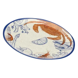 ROSE&TULIPANI Ocean Life Duża taca okrągła z melaminy 42 cm - Tace i patery - miniaturka - grafika 1