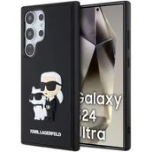 Etui i futerały do telefonów - Karl Lagerfeld KLHCS24L3DRKCNK S24 Ultra S928 czarny/black hardcase 3D Rubber Karl&Choupette - miniaturka - grafika 1