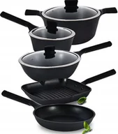 Zestawy garnków i patelni - Zestaw Garnków Aluminiowych Non-Stick 8 Elementów Indukcja Gaz Piekarnik - miniaturka - grafika 1