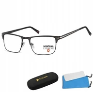 Okulary korekcyjne, oprawki, szkła - Montana Oprawki korekcyjne okulary optyczne prostokątne flex MM604 czarny + srebrny - miniaturka - grafika 1
