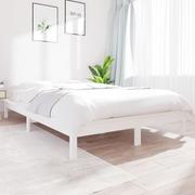 Łóżka - Lumarko Rama łóżka, biała, 200 x 200 cm, lite drewno sosnowe - miniaturka - grafika 1