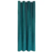 Zasłony - Euro Firany Zasłona Velvet Lussi 140 x 250 Ciemnoturkusowy 1219778 - miniaturka - grafika 1