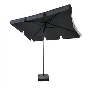Parasol ogrodowy FLOKS 235x200x125 składany z falbanką łamany ciemnoszary - Parasole ogrodowe - miniaturka - grafika 1