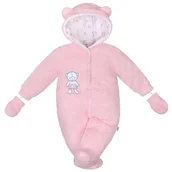 Kombinezony dla dzieci - Zimowy Kombinezon New Baby Nice Bear Różowy 68 (4-6M) - miniaturka - grafika 1