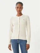 Swetry męskie - Tommy Hilfiger Kardigan WW0WW43329 Écru Regular Fit - miniaturka - grafika 1