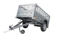 Przyczepy - UNITRAILER Przyczepa GARDEN TRAILER 200 KIPP (NEW) z kołem podporowym i burtami siatkowymi UT004180 - miniaturka - grafika 1