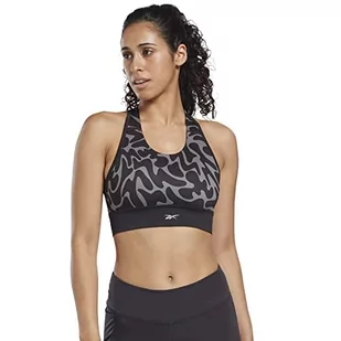 Reebok Damski biustonosz sportowy Run All Over Print - Biustonosze - miniaturka - grafika 1