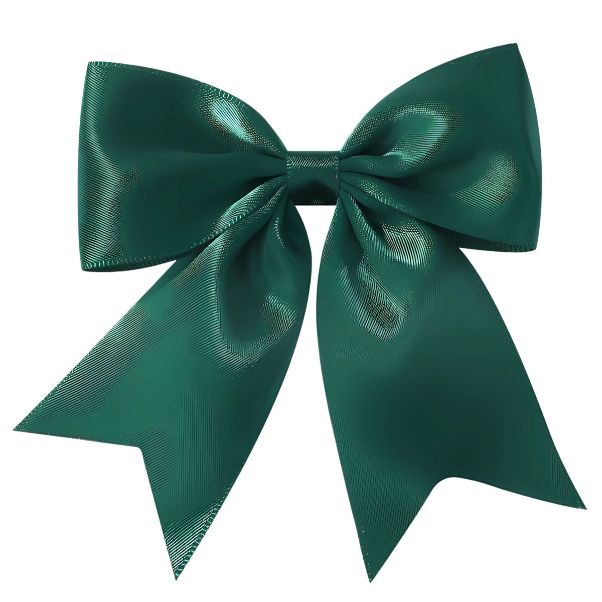 Kokarda do Włosów Zielona Satynowa Spinka z Połyskiem Lekka i Wygodna