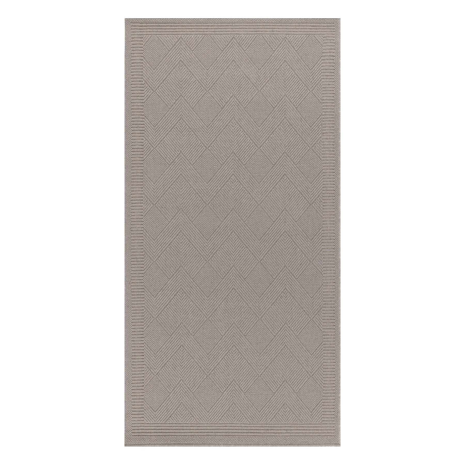 Dywan wełniany VILLA 7636/68400 Zygzak SIZAL, płaskotkany ciemny beż beżowy 120x170 cm