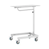 Meble i wyposażenie gabinetów medycznych - Steinberg Systems stolik instrumentalny otwarta konstrukcja 60 x 40 cm regulowana wysokość stal nierdzewna/guma - Meble medyczne - miniaturka - grafika 1