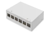 Patchcordy - Desktop Modular Patch Panel, shielded 6-port, light grey DN-93716 - miniaturka - grafika 1