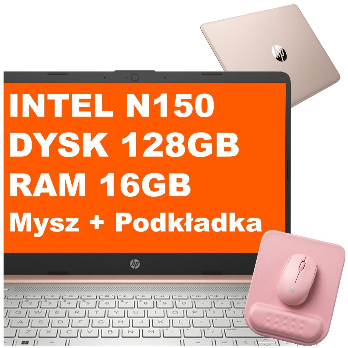 HP Stream 14-dq6015dx / B7FS4UA / Intel N / 16GB / 128GB / Intel UHD / HD / Win 11 / Mysz / Podkładka / Różowy B7FS4UA_16GB_128GB_W11