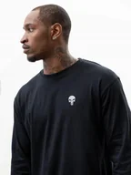Koszulki męskie - KOSZULKA Z Długim Rękawem Męska Czarna longsleeve Marvel PUNISHER logo M - miniaturka - grafika 1