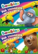 Szkolne artykuły papiernicze - Blok techniczny A3 z kolorowymi kartkami 10 kartek 10 sztuk mix - miniaturka - grafika 1