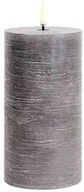 Świece - Uyuni - Świeca Słupkowa LED 7,8x15,2 cm Rustic Grey Uyuni Lighting - miniaturka - grafika 1